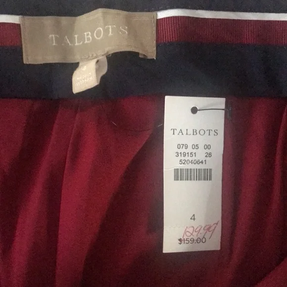 Talbots Crimson Dress Pants NWT - Picture 2 of 4